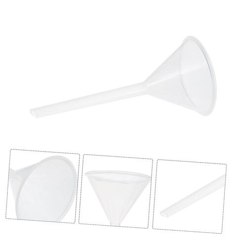 Luxshiny 75mm Scientific Plastic Funnel Triangular PP Material Laboratory Use 10-Piece Set for Liquid Transfer and Filtration in Saudi Arabia