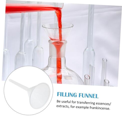 Luxshiny 75mm Scientific Plastic Funnel Triangular PP Material Laboratory Use 10-Piece Set for Liquid Transfer and Filtration in Saudi Arabia