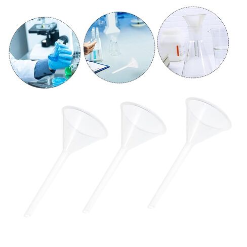 Luxshiny 75mm Scientific Plastic Funnel Triangular PP Material Laboratory Use 10-Piece Set for Liquid Transfer and Filtration in Saudi Arabia