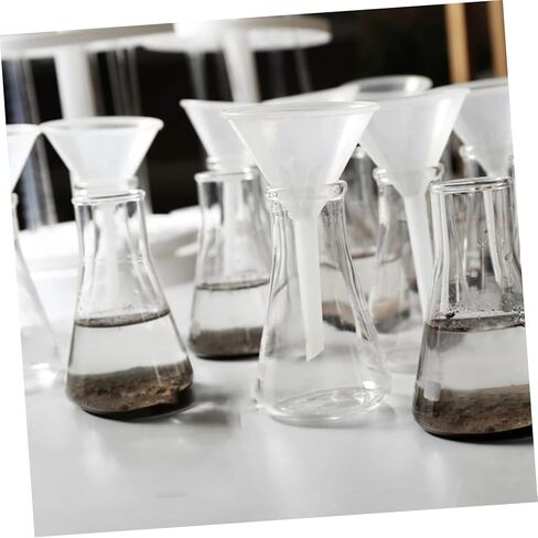 Luxshiny 75mm Scientific Plastic Funnel Triangular PP Material Laboratory Use 10-Piece Set for Liquid Transfer and Filtration in Saudi Arabia