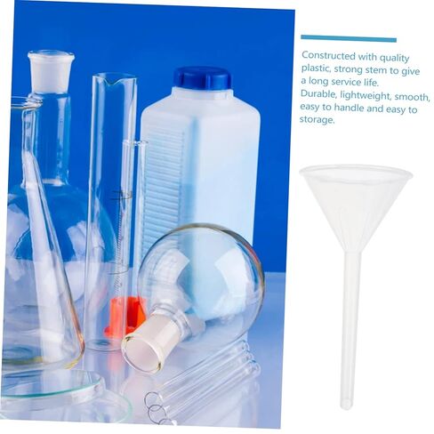 Luxshiny 75mm Scientific Plastic Funnel Triangular PP Material Laboratory Use 10-Piece Set for Liquid Transfer and Filtration in Saudi Arabia