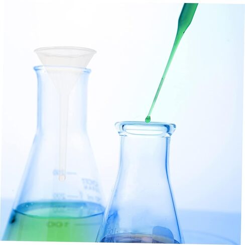 Luxshiny 75mm Scientific Plastic Funnel Triangular PP Material Laboratory Use 10-Piece Set for Liquid Transfer and Filtration in Saudi Arabia