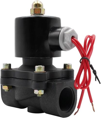 DN08/10/15/20/25/32/40/50 AC220VDC12V24V صمام الملف اللولبي البلاستيكي المغلق عادة، صمام تبديل صمام المياه، مقاوم للتآكل (1، تيار مستمر 12 فولت) in Kuwait