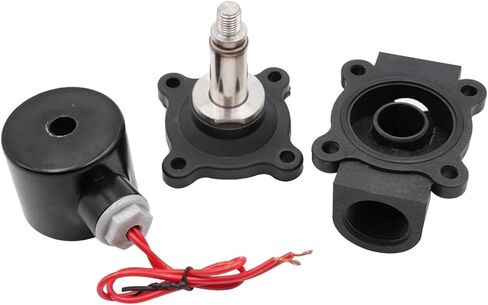 DN08/10/15/20/25/32/40/50 AC220VDC12V24V صمام الملف اللولبي البلاستيكي المغلق عادة، صمام تبديل صمام المياه، مقاوم للتآكل (1، تيار مستمر 12 فولت) in Kuwait