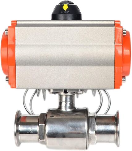 صمام كروي مقاس 51 مم، نوع الطويق ثلاثي المشبك من الفولاذ المقاوم للصدأ 304 مع أسطوانة مزدوجة الفعل in Kuwait