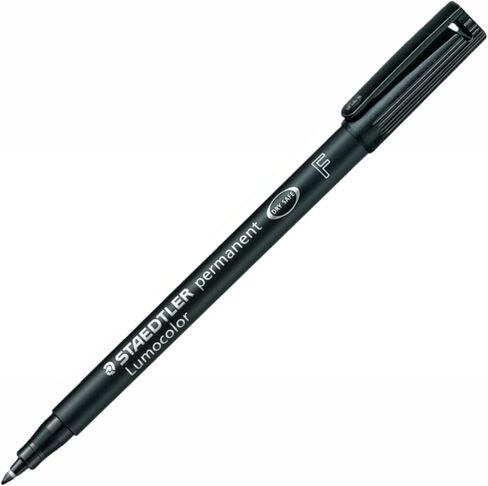قلم برأس من الألياف من Staedtler، دائم، ذو نقطة رفيعة، 12/صندوق، حبر أسود (STD318A69) in Saudi Arabia
