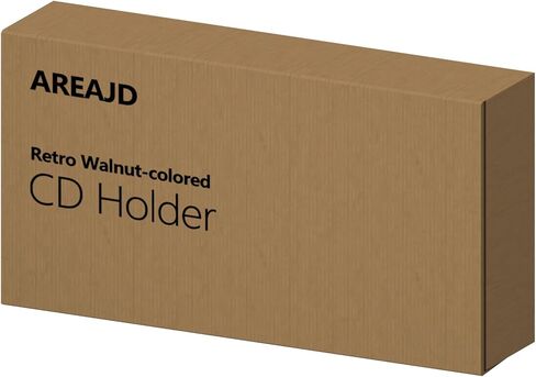 Retro Walnut-colored MDF CD Holder Desk Rack Organizer, Cute Holds 30 CD Case, Cd Holder Stand, CD Storage/Shelf/Tower/Stand Dollar, Fit for Theatre Room in Kuwait