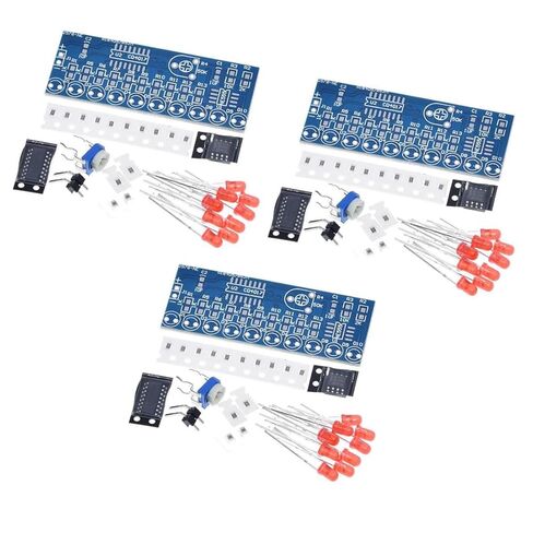 3 Sets of Flowing LED Kit NE555 + CD4017 Flowing Water Lamp Module LED Light DIY Kit Electronic Production Suite(Soldering Required) in Saudi Arabia