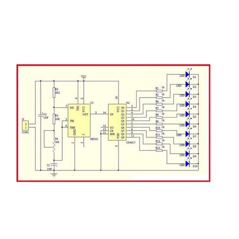 3 Sets of Flowing LED Kit NE555 + CD4017 Flowing Water Lamp Module LED Light DIY Kit Electronic Production Suite(Soldering Required) in Saudi Arabia