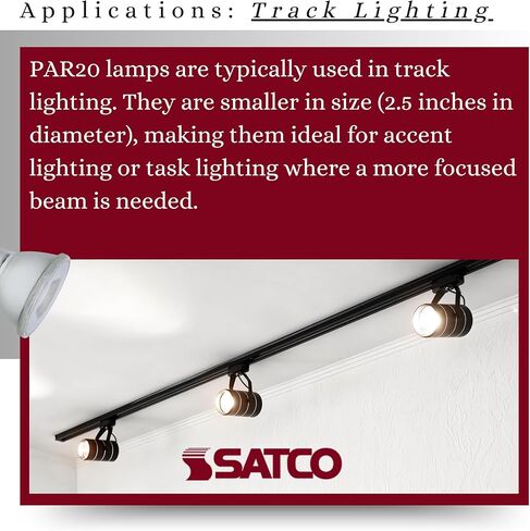Satco S11496 7 Watt Econo LED PAR20; 5000K; 35 Degree Beam Angle; Medium Base; 120-277 Volt; Silver Finish in Saudi Arabia