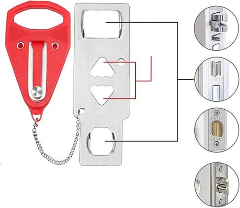 جهاز مضاد للقفل للباب المحمول بقفل سلسلة مع حاجز سميك من الفولاذ المقاوم للصدأ، حارس أمان عالي التحمل من نوع السلسلة in Kuwait