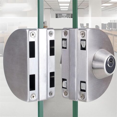 قفل سلسلة قفل باب زجاجي ناعم النهاية مسامير مزدوجة سوينغ دفع انزلاق التحكم لا الحفر قفل أمان مضاد للسرقة مع مفاتيح ل in Kuwait