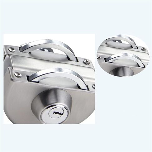 قفل سلسلة قفل باب زجاجي ناعم النهاية مسامير مزدوجة سوينغ دفع انزلاق التحكم لا الحفر قفل أمان مضاد للسرقة مع مفاتيح ل in Kuwait