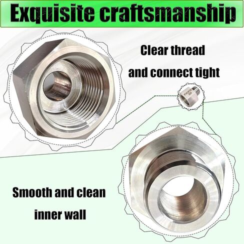 Reducer Adapter Fitting, 1/4" NPT Female x 1/8" NPT Male Reducing Pipe Connector 304 Stainless Steel Reducer Adapters Pipe Fittings (1/4" Female x 1/8" Male) in Saudi Arabia