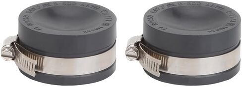 Rocky Mountain Goods 2 Inch PVC Test Cap with Hose Clamp – Black End Cap for Plumbing, Testing, Capping – Fits 2 in PVC – Underground Safe, Easy Install (1) in Saudi Arabia