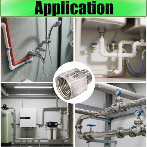 Reducer Adapter Fitting, 1/4" NPT Female x 1/8" NPT Male Reducing Pipe Connector 304 Stainless Steel Reducer Adapters Pipe Fittings (1/4" Female x 1/8" Male) in Saudi Arabia