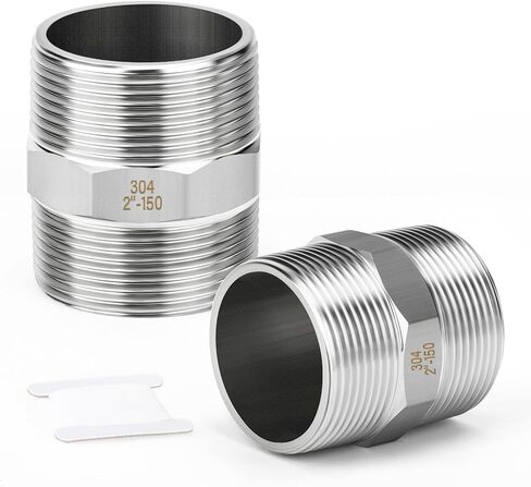 TAISHER 5PCS 304 Stainless Steel New Hex Nipple, 1/2" NPT Male x 1/2" NPT Male, Pipe Adapter Fitting in Saudi Arabia