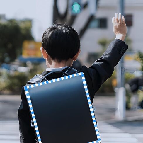 Blue White Reflective Tape Outdoor Waterproof 1 inch Wide for Cars, High Visibility Safety Warning Reflector Sticker Strips (68 feet) in Kuwait