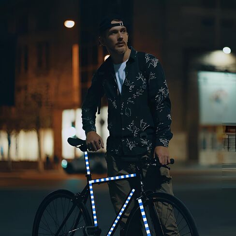 Blue White Reflective Tape Outdoor Waterproof 1 inch Wide for Cars, High Visibility Safety Warning Reflector Sticker Strips (68 feet) in Kuwait