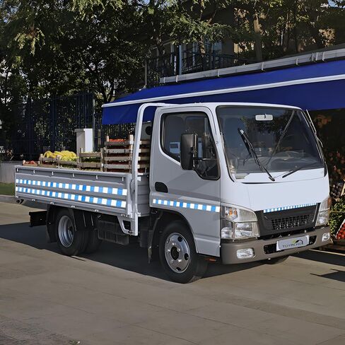 Blue White Reflective Tape Outdoor Waterproof 1 inch Wide for Cars, High Visibility Safety Warning Reflector Sticker Strips (68 feet) in Kuwait