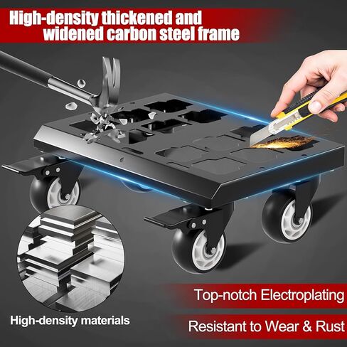 Heavy Duty Tool Box Dolly Compatible with Mil.Waukee Packout Toolbox,350lbs Capacity,No Drilling Required,Thickened and Enlarged Carbon Steel Frame and Larger Wheels with Braking System in Saudi Arabia