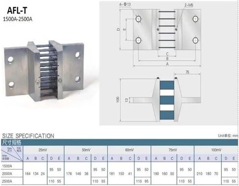 AFL-T shunt 150A/75mA Current Transformer 0.5 Class -25-40℃ in Kuwait