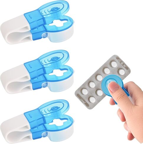 3 قطعة حبوب منع الحمل بوبر لحزم البثور المحمولة حبوب منع الحمل مزيل حزمة أداة فتاحة للممرضات المسنين المعاقين السفر اللوحي لا اتصال in Kuwait
