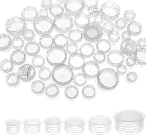 60 Pcs Salt and Pepper Stoppers Plugs, Plastic Stoppers for Salt and Pepper Shaker Bottle Stopper Reusable Round End Caps for Bottles Plugs Bottom Home Kitchen, 11/13/15/17/19/24 Mm in Saudi Arabia
