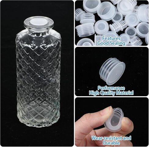 60 Pcs Salt and Pepper Stoppers Plugs, Plastic Stoppers for Salt and Pepper Shaker Bottle Stopper Reusable Round End Caps for Bottles Plugs Bottom Home Kitchen, 11/13/15/17/19/24 Mm in Saudi Arabia