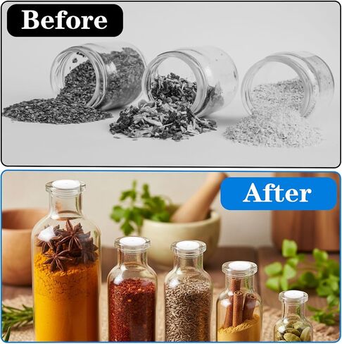 60 Pcs Salt and Pepper Stoppers Plugs, Plastic Stoppers for Salt and Pepper Shaker Bottle Stopper Reusable Round End Caps for Bottles Plugs Bottom Home Kitchen, 11/13/15/17/19/24 Mm in Saudi Arabia
