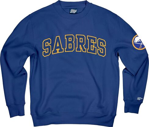 Blue 84 NHL unisex-adult Nhl Officially Licensed Crewneck Sweatshirt Sleeve Logo Team Color in Saudi Arabia