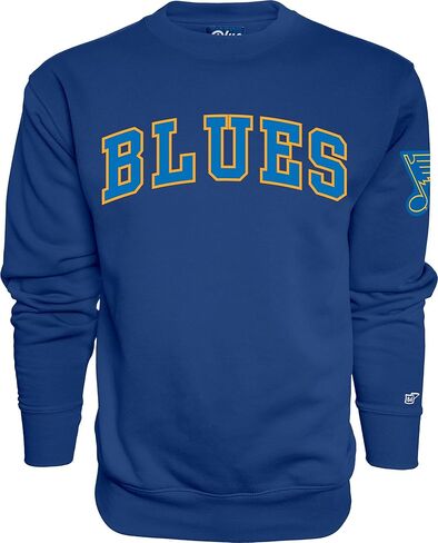 Blue 84 NHL unisex-adult Nhl Officially Licensed Crewneck Sweatshirt Sleeve Logo Team Color in Saudi Arabia