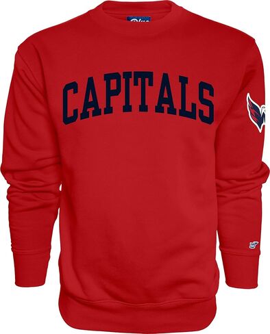 Blue 84 NHL unisex-adult Nhl Officially Licensed Crewneck Sweatshirt Sleeve Logo Team Color in Saudi Arabia