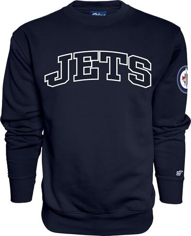 Blue 84 NHL unisex-adult Nhl Officially Licensed Crewneck Sweatshirt Sleeve Logo Team Color in Saudi Arabia