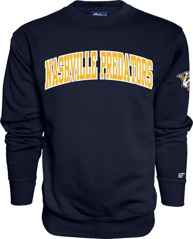 Blue 84 NHL unisex-adult Nhl Officially Licensed Crewneck Sweatshirt Sleeve Logo Team Color in Saudi Arabia