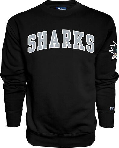 Blue 84 NHL unisex-adult Nhl Officially Licensed Crewneck Sweatshirt Sleeve Logo Team Color in Saudi Arabia