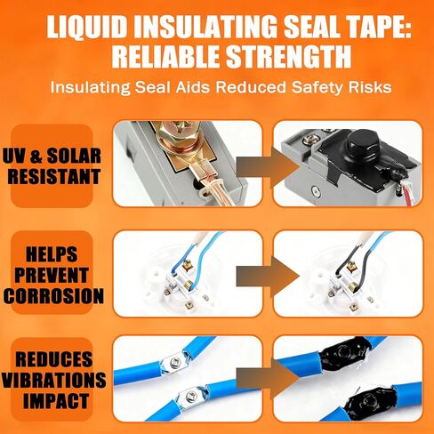 5.29 oz Liquid Electrical Tape Quick-Drying Insulating Glue with Brush Cap - Quick-Dry Waterproof Sealant for Wires, Cables, Connectors, Outdoor & Automotive Electrical Equipment (Black) in Saudi Arabia
