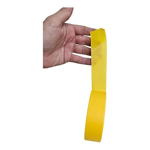 شريط قناع صناعة السيارات MTE36-6 للطلاء وإعادة التشطيب، لون أصفر، عرض 1 1/2 بوصة، طول 55 ياردة، عبوة من 6 قطع - مقاومة لدرجات الحرارة العالية - بدون بقايا in Kuwait