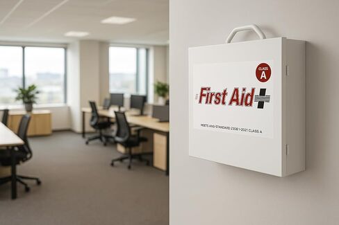 ProStat First Aid 3-Shelf ANSI/OSHA خزانة الإسعافات الأولية الصناعية من الفئة A (موديل 8213SP) - طقم فولاذي مجهز بالكامل لـ 100-150 شخصًا - مكان العمل، والمستودع، والبناء، ومجموعة الامتثال للسلامة المكتبية in Saudi Arabia