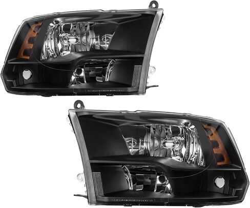 مجموعة المصابيح الأمامية PHILTOP لعام 2008 2009 2010 Ford F250 F350 F450 Super Duty، مصباح أمامي هالوجين أسود مبيت عدسة شفافة عاكس واضح، سائق بديل بنمط OE وجانب الركاب in Kuwait