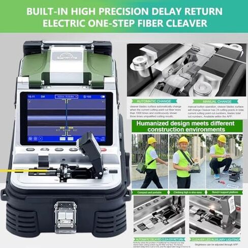 جهاز ربط الألياف الضوئية، مع محاذاة أساسية تلقائية، ربط سريع، مقياس طاقة بصري مدمج ومحدد موقع خطأ الضوء الأحمر. in Kuwait
