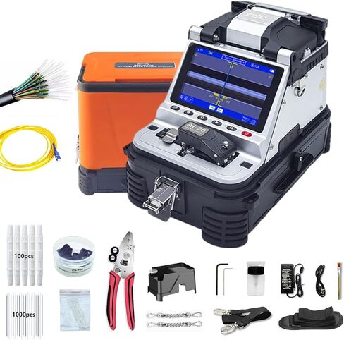 جهاز ربط الألياف الضوئية، ساطور الألياف عالي الدقة، الربط السريع، مقياس الطاقة الضوئية المدمج ومحدد موقع خطأ الضوء الأحمر. in Kuwait