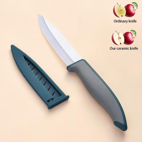 سكاكين التقشير، سكين سيراميك حاد للغاية، شفرة كبيرة 4 بوصات، سكين أطفال سيراميك آمن مقاوم للصدأ، سكاكين فواكه صحية، تستخدم لتقطيع الفواكه وأطباق اللحوم والأطعمة المطبوخة in Kuwait