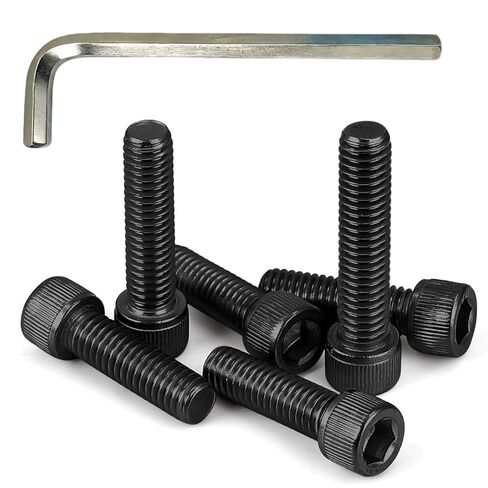 M6-1.0 x 20mm Socket Head Cap Screws Bolts, Grade 12.9 Alloy Steel Black Oxide, Allen Socket Drive, Machine Thread with Hex Spanner,20 PCS (M6X20) in Saudi Arabia