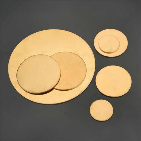 Brass Disc Round Plate Cut Material, Brass Sheet Disc 2mm Thickness Diameter 50-300mm(Diameter 50mm) in Kuwait