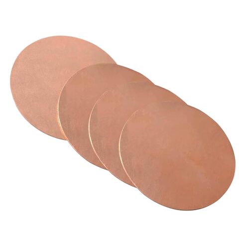 Brass Disc Round Plate Cut Material, T2 Copper Round Plates Pack of 4 Size 0.3X(30-45) mm(0.3x40mm) in Saudi Arabia