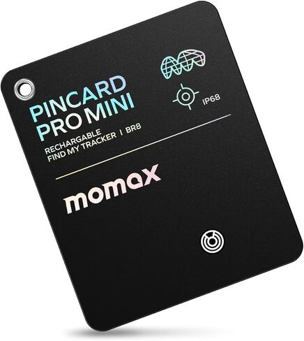 Momax Wallet Tracker Smart Finder - بطاقة تتبع مفاتيح بلوتوث رفيعة قابلة لإعادة الشحن مع بطارية لمدة عام واحد، Apple Find My (iOS فقط)، محدد موقع العناصر لبطاقة الأمتعة، حقيبة السفر، الحقائب، جواز السفر، حقائب الظهر in Kuwait