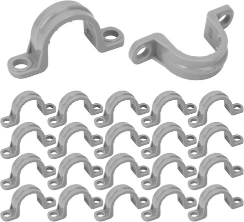 120 PCS 1/2 Inch PVC Pipe Straps, Convenient 2 Holes Conduit Strap for Pipe Mounting - PVC Conduit Clips Clamps, 2 Holes Pipe Mounting Bracket in Kuwait