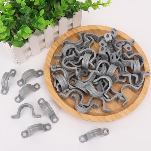 120 PCS 1/2 Inch PVC Pipe Straps, Convenient 2 Holes Conduit Strap for Pipe Mounting - PVC Conduit Clips Clamps, 2 Holes Pipe Mounting Bracket in Kuwait