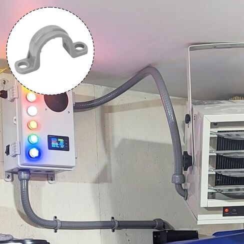 120 PCS 1/2 Inch PVC Pipe Straps, Convenient 2 Holes Conduit Strap for Pipe Mounting - PVC Conduit Clips Clamps, 2 Holes Pipe Mounting Bracket in Kuwait